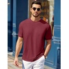 image:imageCOOFANDY Mens TShirts Summer Crew Neck Casual T Shirts Plain Short Sleeve Shirts Basic TeesWine Red