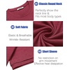 image:imageCOOFANDY Mens TShirts Summer Crew Neck Casual T Shirts Plain Short Sleeve Shirts Basic TeesWine Red