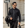 image:imageCOOFANDY Mens Tech Dress Shirts Long Sleeve Poplin Formal Shirt Casual Button Down ShirtsBlack