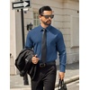 image:imageCOOFANDY Mens Tech Dress Shirts Long Sleeve Poplin Formal Shirt Casual Button Down ShirtsGrayish Blue