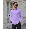 image:imageCOOFANDY Mens Tech Dress Shirts Long Sleeve Poplin Formal Shirt Casual Button Down ShirtsLavender