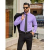 image:imageCOOFANDY Mens Tech Dress Shirts Long Sleeve Poplin Formal Shirt Casual Button Down ShirtsLavender
