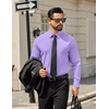 image:imageCOOFANDY Mens Tech Dress Shirts Long Sleeve Poplin Formal Shirt Casual Button Down ShirtsLavender