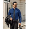 image:imageCOOFANDY Mens Tech Dress Shirts Long Sleeve Poplin Formal Shirt Casual Button Down ShirtsNavy