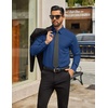 image:imageCOOFANDY Mens Tech Dress Shirts Long Sleeve Poplin Formal Shirt Casual Button Down ShirtsNavy