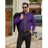 image:imageCOOFANDY Mens Tech Dress Shirts Long Sleeve Poplin Formal Shirt Casual Button Down ShirtsPurple