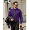 image:imageCOOFANDY Mens Tech Dress Shirts Long Sleeve Poplin Formal Shirt Casual Button Down ShirtsPurple