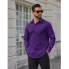 image:imageCOOFANDY Mens Tech Dress Shirts Long Sleeve Poplin Formal Shirt Casual Button Down ShirtsPurple