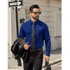 image:imageCOOFANDY Mens Tech Dress Shirts Long Sleeve Poplin Formal Shirt Casual Button Down ShirtsRoyal Azure