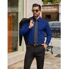 image:imageCOOFANDY Mens Tech Dress Shirts Long Sleeve Poplin Formal Shirt Casual Button Down ShirtsRoyal Azure
