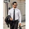 image:imageCOOFANDY Mens Tech Dress Shirts Long Sleeve Poplin Formal Shirt Casual Button Down ShirtsWhite