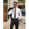 image:imageCOOFANDY Mens Tech Dress Shirts Long Sleeve Poplin Formal Shirt Casual Button Down ShirtsWhite