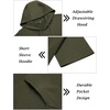 image:imageCOOFANDY Mens Tracksuit 2 Piece Hooded Athletic Sweatsuit Short Sleeve Casual Sports Hoodie Shorts SetArmy Green