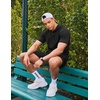 image:imageCOOFANDY Mens Tracksuit 2 Piece Hooded Athletic Sweatsuit Short Sleeve Casual Sports Hoodie Shorts SetBlack