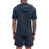 image:imageCOOFANDY Mens Tracksuit 2 Piece Hooded Athletic Sweatsuit Short Sleeve Casual Sports Hoodie Shorts SetBlue