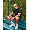 image:imageCOOFANDY Mens Tracksuit 2 Piece Hooded Athletic Sweatsuit Short Sleeve Casual Sports Hoodie Shorts SetDark Grey