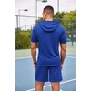 image:imageCOOFANDY Mens Tracksuit 2 Piece Hooded Athletic Sweatsuit Short Sleeve Casual Sports Hoodie Shorts SetRoyal Blue