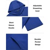 image:imageCOOFANDY Mens Tracksuit 2 Piece Hooded Athletic Sweatsuit Short Sleeve Casual Sports Hoodie Shorts SetRoyal Blue
