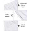 image:imageCOOFANDY Mens Tracksuit 2 Piece Hooded Athletic Sweatsuit Short Sleeve Casual Sports Hoodie Shorts SetWhite