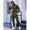image:imageCOOFANDY Mens Tracksuit 2 Piece Hooded Athletic Sweatsuits Casual Running Jogging Sport Suit SetsArmy Green