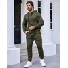 image:imageCOOFANDY Mens Tracksuit 2 Piece Hooded Athletic Sweatsuits Casual Running Jogging Sport Suit SetsArmy Green