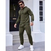 image:imageCOOFANDY Mens Tracksuit 2 Piece Hooded Athletic Sweatsuits Casual Running Jogging Sport Suit SetsArmy Green