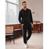 image:imageCOOFANDY Mens Tracksuit 2 Piece Hooded Athletic Sweatsuits Casual Running Jogging Sport Suit SetsBlack