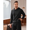 image:imageCOOFANDY Mens Tracksuit 2 Piece Hooded Athletic Sweatsuits Casual Running Jogging Sport Suit SetsBlack