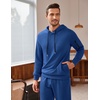 image:imageCOOFANDY Mens Tracksuit 2 Piece Hooded Athletic Sweatsuits Casual Running Jogging Sport Suit SetsBlue