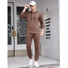 image:imageCOOFANDY Mens Tracksuit 2 Piece Hooded Athletic Sweatsuits Casual Running Jogging Sport Suit SetsBrown