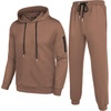 image:imageCOOFANDY Mens Tracksuit 2 Piece Hooded Athletic Sweatsuits Casual Running Jogging Sport Suit SetsBrown