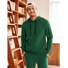 image:imageCOOFANDY Mens Tracksuit 2 Piece Hooded Athletic Sweatsuits Casual Running Jogging Sport Suit SetsGreen