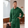 image:imageCOOFANDY Mens Tracksuit 2 Piece Hooded Athletic Sweatsuits Casual Running Jogging Sport Suit SetsGreen