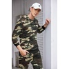 image:imageCOOFANDY Mens Tracksuit 2 Piece Hooded Athletic Sweatsuits Casual Running Jogging Sport Suit SetsGreen Camo
