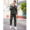image:imageCOOFANDY Mens Tracksuit 2 Piece Hooded Athletic Sweatsuits Casual Running Jogging Sport Suit SetsGreen Camo