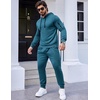 image:imageCOOFANDY Mens Tracksuit 2 Piece Hooded Athletic Sweatsuits Casual Running Jogging Sport Suit SetsGrey Blue