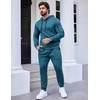 image:imageCOOFANDY Mens Tracksuit 2 Piece Hooded Athletic Sweatsuits Casual Running Jogging Sport Suit SetsGrey Blue