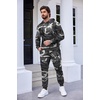 image:imageCOOFANDY Mens Tracksuit 2 Piece Hooded Athletic Sweatsuits Casual Running Jogging Sport Suit SetsGrey Camo