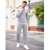 image:imageCOOFANDY Mens Tracksuit 2 Piece Hooded Athletic Sweatsuits Casual Running Jogging Sport Suit SetsGrey Heather