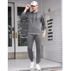 image:imageCOOFANDY Mens Tracksuit 2 Piece Hooded Athletic Sweatsuits Casual Running Jogging Sport Suit SetsLight Grey
