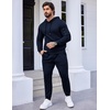 image:imageCOOFANDY Mens Tracksuit 2 Piece Hooded Athletic Sweatsuits Casual Running Jogging Sport Suit SetsNavy Blue