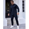 image:imageCOOFANDY Mens Tracksuit 2 Piece Hooded Athletic Sweatsuits Casual Running Jogging Sport Suit SetsNavy Blue