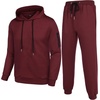image:imageCOOFANDY Mens Tracksuit 2 Piece Hooded Athletic Sweatsuits Casual Running Jogging Sport Suit SetsWine Red
