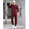 image:imageCOOFANDY Mens Tracksuit 2 Piece Hooded Athletic Sweatsuits Casual Running Jogging Sport Suit SetsWine Red