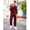 image:imageCOOFANDY Mens Tracksuit 2 Piece Hooded Athletic Sweatsuits Casual Running Jogging Sport Suit SetsWine Red