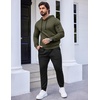 image:imageCOOFANDY Mens Tracksuit 2 Piece Hooded Athletic Sweatsuits Casual Running Jogging Sport Suit SetsZarmy Green Black