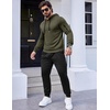 image:imageCOOFANDY Mens Tracksuit 2 Piece Hooded Athletic Sweatsuits Casual Running Jogging Sport Suit SetsZarmy Green Black