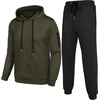 image:imageCOOFANDY Mens Tracksuit 2 Piece Hooded Athletic Sweatsuits Casual Running Jogging Sport Suit SetsZarmy Green Black