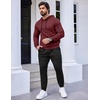 image:imageCOOFANDY Mens Tracksuit 2 Piece Hooded Athletic Sweatsuits Casual Running Jogging Sport Suit SetsZwine Red Black