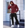 image:imageCOOFANDY Mens Tracksuit 2 Piece Hooded Athletic Sweatsuits Casual Running Jogging Sport Suit SetsZwine Red Black
